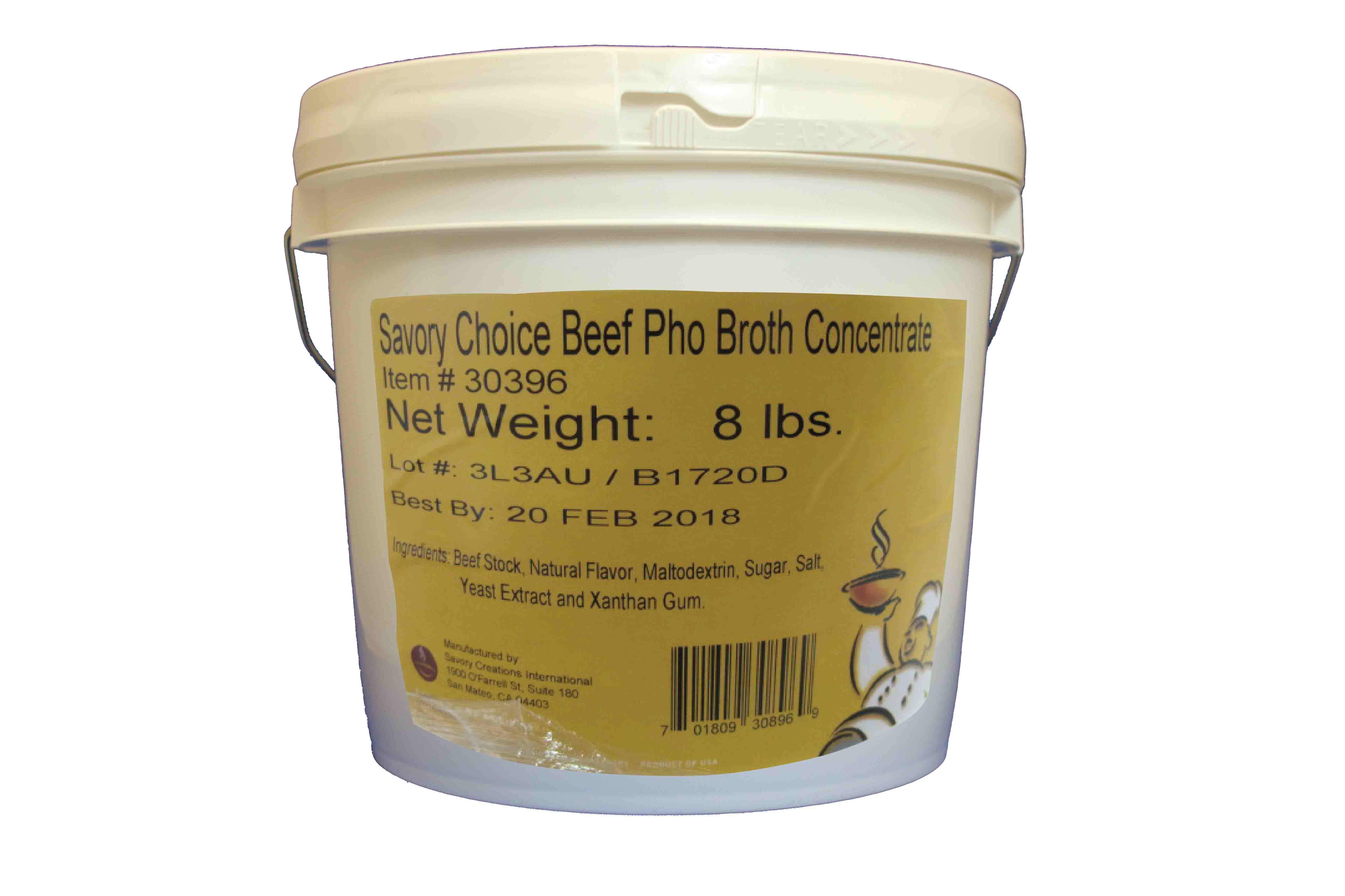 BROTH, BEEF PHO LIQUID CONCENTRATE NO MSG GLUTENFREE SHELF STABLE PAIL